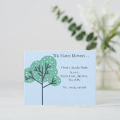 fett-blauer Adressenwechsel neue Zuhause Ankündigungspostkarte (Stehend Vorderseite)