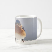 Fett-Blauer Vogel Tasse (VorderseiteRechts)