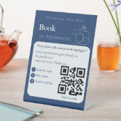 Fett Blaues Buch Jetzt QR-Code-Schild | Termine  Sockelschild (In Situ)