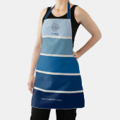 Fett blaues Farbstreifen-Logo Schürze (InSitu)