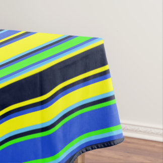 Fett blaues, Limones und gelbes Tablettentuch Tischdecke