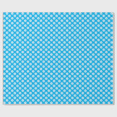 Fett blaues und weißes Polka Dots Wrapping Paper Geschenkpapier (Flach)