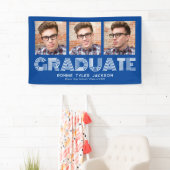 Fett Blue 3 Graduate Foto Abschluss Banner (Insitu)