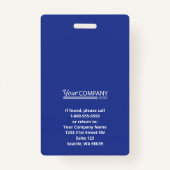 Fett-Blue-Logo-Eintrag Mitarbeiter-Foto-ID Ausweis (Rückseite)