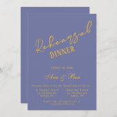 Fett Blueberry und Sunshine Probe Dinner Einladung (Vorne/Hinten)