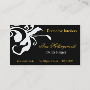 Fett Blume Sommer Frühling Taglilie Floral Visitenkarte