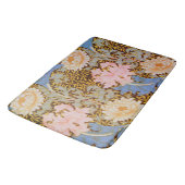 Fett Blumenmuster Wm Morris Design Badematte (Schrägansicht)