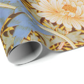 Fett Blumenmuster Wm Morris Design Geschenkpapier (Rolleneckpunkt)