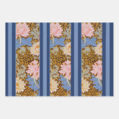 Fett Blumenmuster Wm Morris Design Geschenkpapier Set (Vorderseite 3)