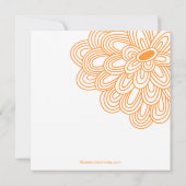 Fett Blütenorange & White Bridal Dusche Einladung (Rückseite)