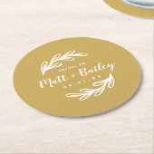 Fett-Branch-Hochzeitpapier-Rundpapier-Untersetzer Runder Pappuntersetzer (Angewinkelt)