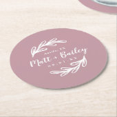 Fett-Branch-Hochzeitpapier-Rundpapier-Untersetzer Runder Pappuntersetzer (Angewinkelt)