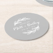 Fett-Branch-Hochzeitpapier-Rundpapier-Untersetzer Runder Pappuntersetzer (Angewinkelt)