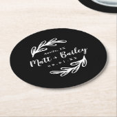 Fett-Branch-Hochzeitpapier-Rundpapier-Untersetzer Runder Pappuntersetzer (Angewinkelt)