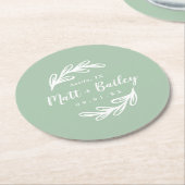 Fett-Branch-Hochzeitpapier-Rundpapier-Untersetzer Runder Pappuntersetzer (Angewinkelt)