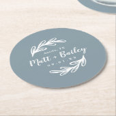 Fett-Branch-Hochzeitpapier-Rundpapier-Untersetzer Runder Pappuntersetzer (Angewinkelt)