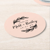 Fett-Branch-Hochzeitpapier-Rundpapier-Untersetzer Runder Pappuntersetzer (Angewinkelt)