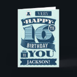 Fett Briefe glücklich 16. Geburtstagskarte Feiertagskarte<br><div class="desc">Fettschrift</div>