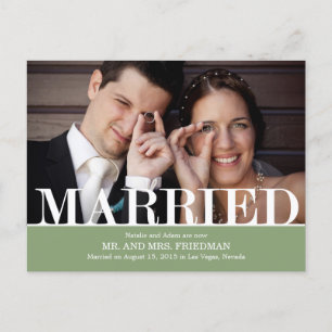 Fett-Briefe-Hochzeitsankündigung Ankündigungspostkarte