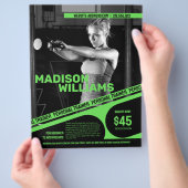 Fett Bright Green Personal Trainer Foto Flyer (Hand)