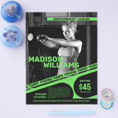 Fett Bright Green Personal Trainer Foto Flyer (Einzeln)