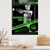 Fett Bright Green Personal Trainer Foto Poster (Küche)