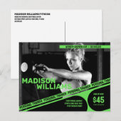 Fett Bright Green Personal Trainer Foto Postkarte (Vorne/Hinten)