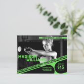 Fett Bright Green Personal Trainer Foto Postkarte (Stehend Vorderseite)