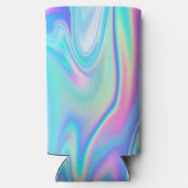 Fett Brush Script Name endet mit einem Aqua Irides Selters Dosenkühler (Rückseite)