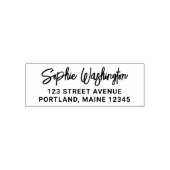 Fett Brush Script Name-Rücksendeadresse Permastempel (Design)