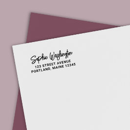 Fett Brush Script Name-Rücksendeadresse Permastempel