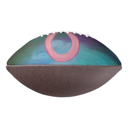 Fett Brustkrebs Bewusstsein Pink Ribbon Abstrakt Football (Gedreht 90)