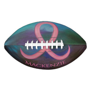 Fett Brustkrebs Bewusstsein Pink Ribbon Abstrakt Football