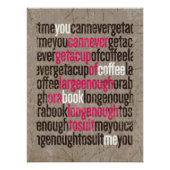 Fett Buch und Kaffee-Angebot Poster (Vorderseite)