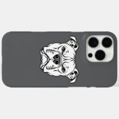 Fett Bulldog-Gesicht-Illustration Case-Mate iPhone Hülle (Rückseite (Horizontal))