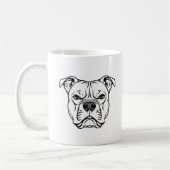 Fett Bulldog-Gesicht-Illustration Kaffeetasse (Links)
