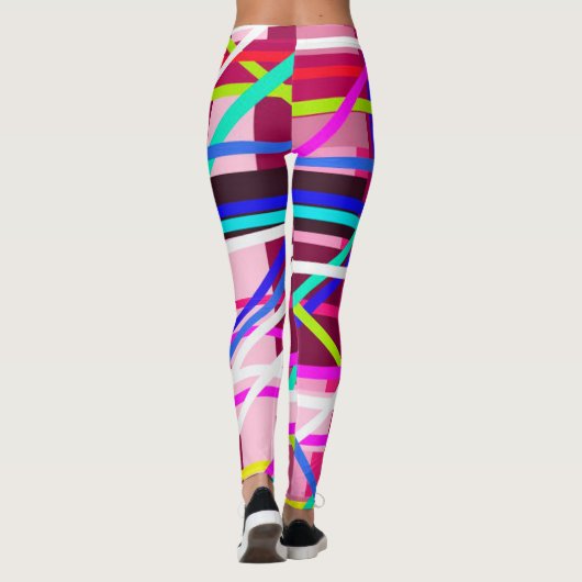 Fett bunt gestreift leggings (Rückseite)