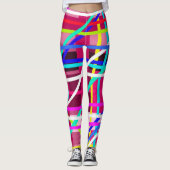 Fett bunt gestreift leggings (Vorderseite)