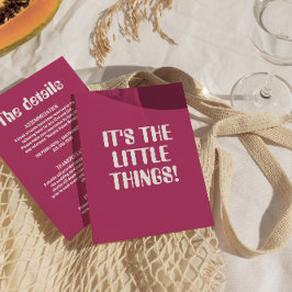 Fett bunt Retro Groovy Moderne Hochzeitsdetails Begleitkarte