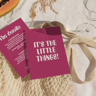 Fett bunt Retro Groovy Moderne Hochzeitsdetails Begleitkarte