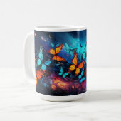 Fett-Butterfly-Design-Keramik-Tasse Kaffeetasse (Vorderseite Links)