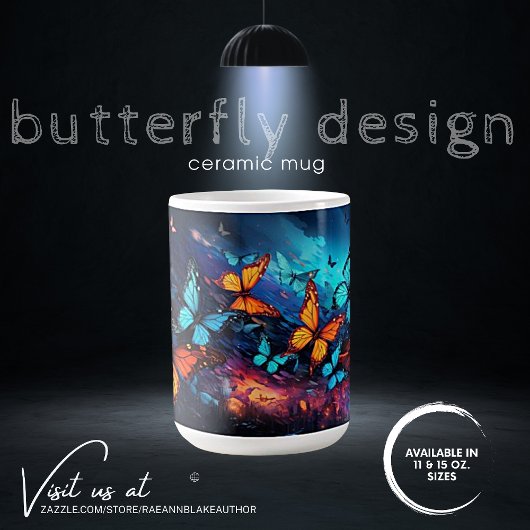 Fett-Butterfly-Design-Keramik-Tasse Kaffeetasse
