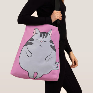 FETT CAT ART CROSS BODY PURSE CROSSBODY BAG TRAGETASCHEN MIT LANGEN TRÄGERN