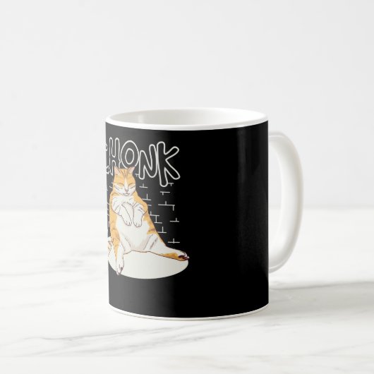 Fett Cat Chonk Scale Chonky Meme Chonker Chat Kaffeetasse (VorderseiteRechts)