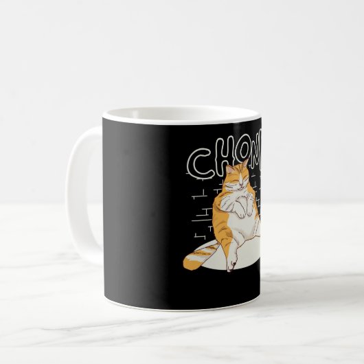 Fett Cat Chonk Scale Chonky Meme Chonker Chat Kaffeetasse (Vorderseite Links)