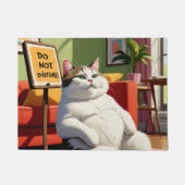 Fett Cat Funny nicht stören Fußmatte (Vorderseite)