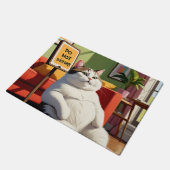 Fett Cat Funny nicht stören Fußmatte (Schrägansicht)