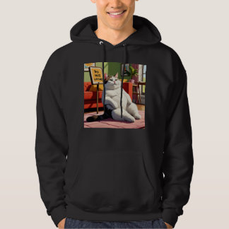 Fett Cat Funny nicht stören Hoodie