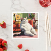 Fett Cat Funny nicht stören Serviette (Beispiel)
