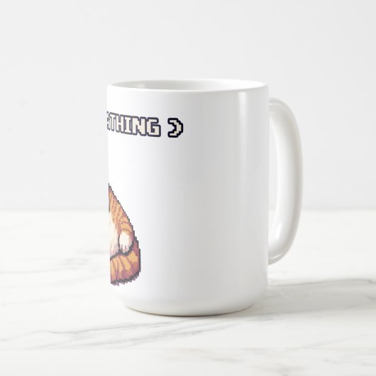 Fett-Cat-Mem-Pixelkunst Kaffeetasse (VorderseiteRechts)